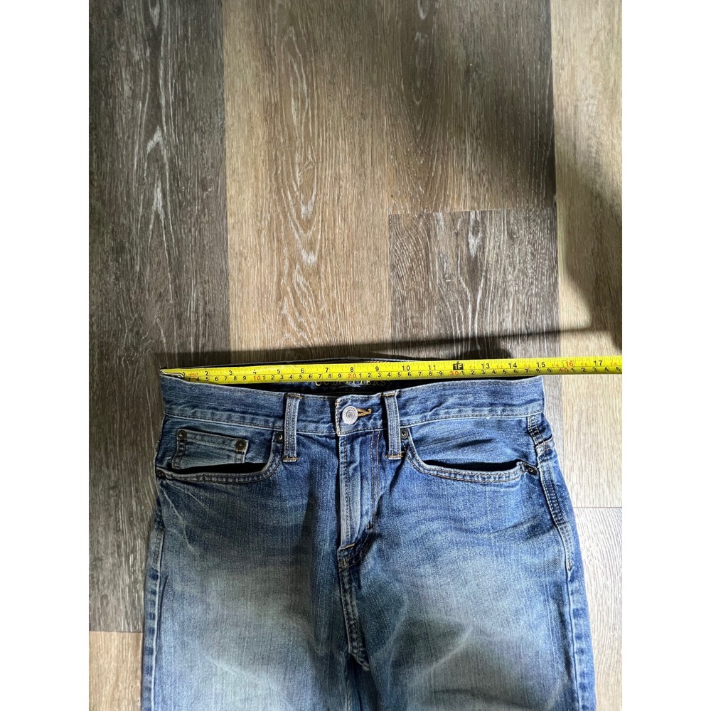 American Eagle Relaxed Straight Jeans Mens 29x30 Blue Good Distressed Denim - Picture 4 of 8